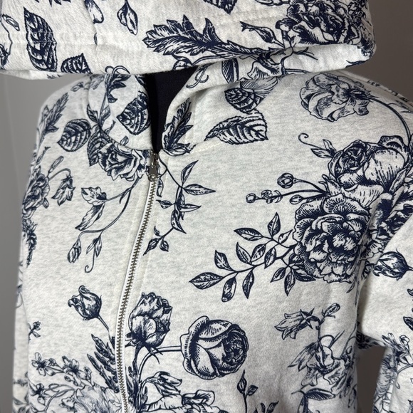 Vintage Rose Zipper Hoodie - Oversized Small - Picture 4 of 8